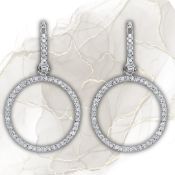 18ct White Gold 0.55ct Diamond Drop Earrings