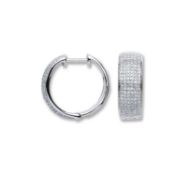 18ct White Gold 0.55ct Diamond Hoop Earrings