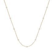 9ct Yellow Gold 0.50ct Rubover Diamond Chain (18in/45cm)