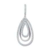 18ct White Gold 0.50ct Diamond Drop Pendant