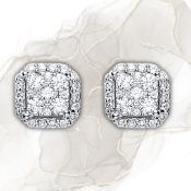 18ct White Gold 0.22ct Diamond Stud Earrings