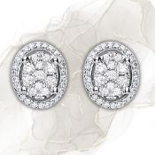 18ct White Gold 0.25ct Diamond Stud Earrings