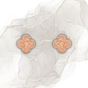 Vintage Alhambra Style Earrings In 18k Rose Gold