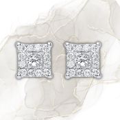 18ct White Gold 0.50ct Dia Stud Earrings