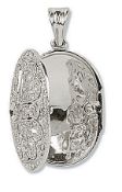 9ct White Gold 0.31ct Diamond Locket Pendant