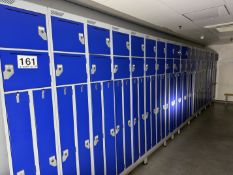 12 X BANKS OF LOCKERS.