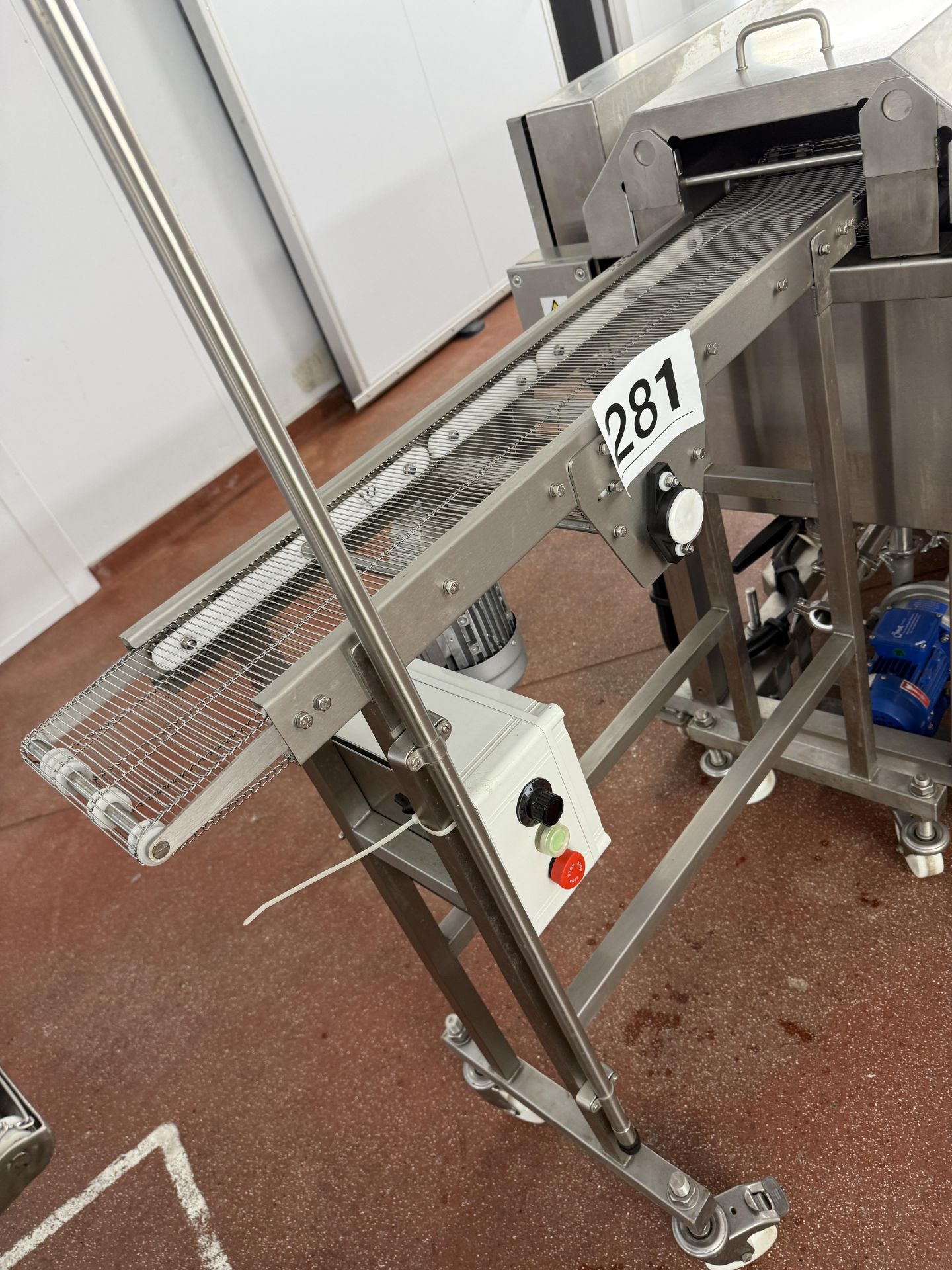 PART OF BATTER BREADING AND FRYING LINE 1 x Transfer conveyor. Wire ...