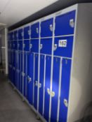 6 1/2 BANKS OF LOCKERS.