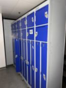 3 X BANKS OF LOCKERS WITH KEYS.