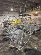 (1) Uline 4-wheel rolling staircase, 8-step