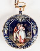 (258) PH. PERROT À GENÈVE, EMAILLIERTE GÜRTELKETTEN-UHR IM STIL LOUIS XVI, UM 1760