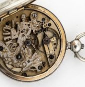 (207) SILBERNE SAVONNETTE MIT BILDNIS VON ZAR ALEXANDER II. IM WERK