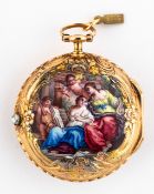 (270) BAILLON À PARIS, EMAILLIERTE UHR, UM 1750