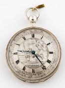 (53) SILBERNE TASCHENUHR MIT SEZNE DER VERKÜNDIGUNG, VIERTELREPETITION AUF SCHLAGGLOCKEN, UM 1850