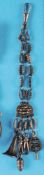 Chatelaine, Berlin iron, double row, with 3 pendants