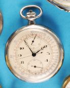 Omega Nickel Pocket Watch with Chronograph, 30-Minute Numerator