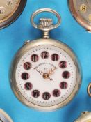 Meridiana Patent 1A, Smooth Nickel Pocket Watch with Push Back,
