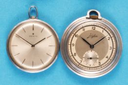 Mixed lot with 2 steel tailcoat watches,