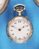 Sehr kleine silberne Damen-Taschenuhr