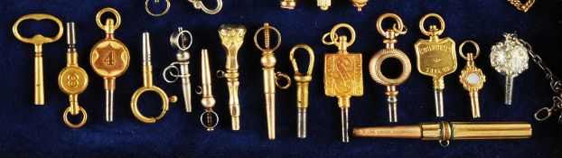 Sammlung mit 16 Taschenuhr-Schlüsseln