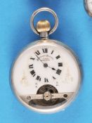 Hebdomas Patent 8 Days, gravierte Silbertaschenuhr