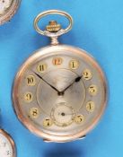 Silbertaschenuhr mit umschaltbarer Stundenskala