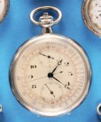 Omega Nickeltaschenuhr mit Chronograph