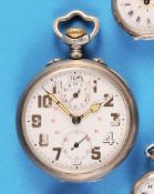 Zenith Silbertaschenuhr mit Wecker