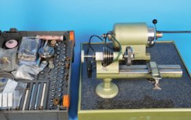 Boley Uhrmacher-Drehbank mit Elektromotor und Zubehör