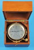 Marine-Chronometer mit 8-Tage-Werk, Thomas Mercer Ltd., St. Albans England, Nr. 1123N