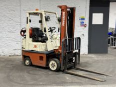 Nissan 15 2W330 Twin Mast Counter Balance Forklift Truck, Rated Capacity: 1500KG, Side Shift,