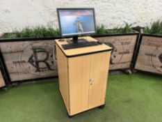 Multimedia Mobile AV Cabinet, With IT Setup Comprising; HP 260 G2 Micro PC Intel Core i5-6200U 8GB