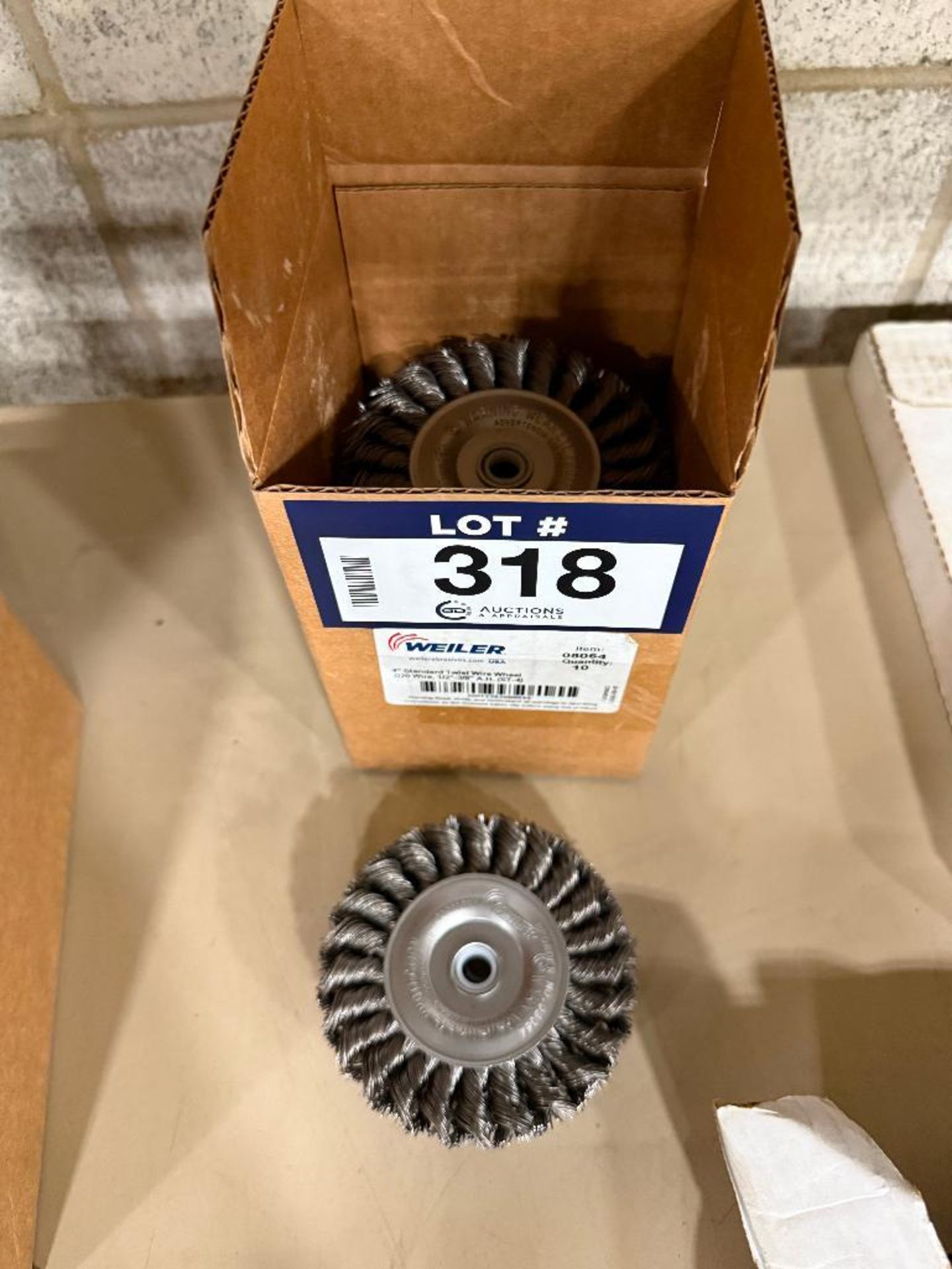 Lot of (10) Weiler 4” Standard Twist Wire Wheels - Image 3 of 4