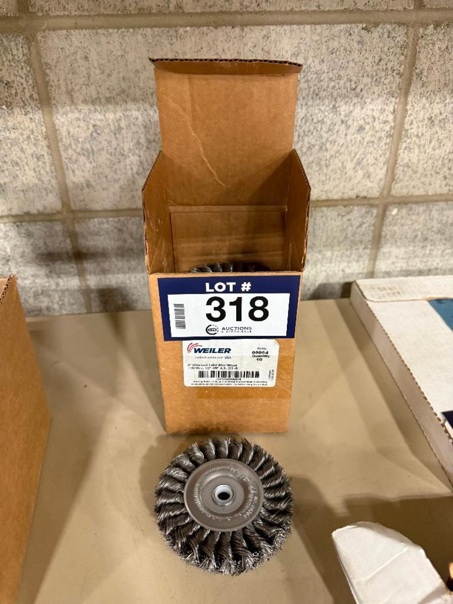 Lot of (10) Weiler 4” Standard Twist Wire Wheels - Image 4 of 4