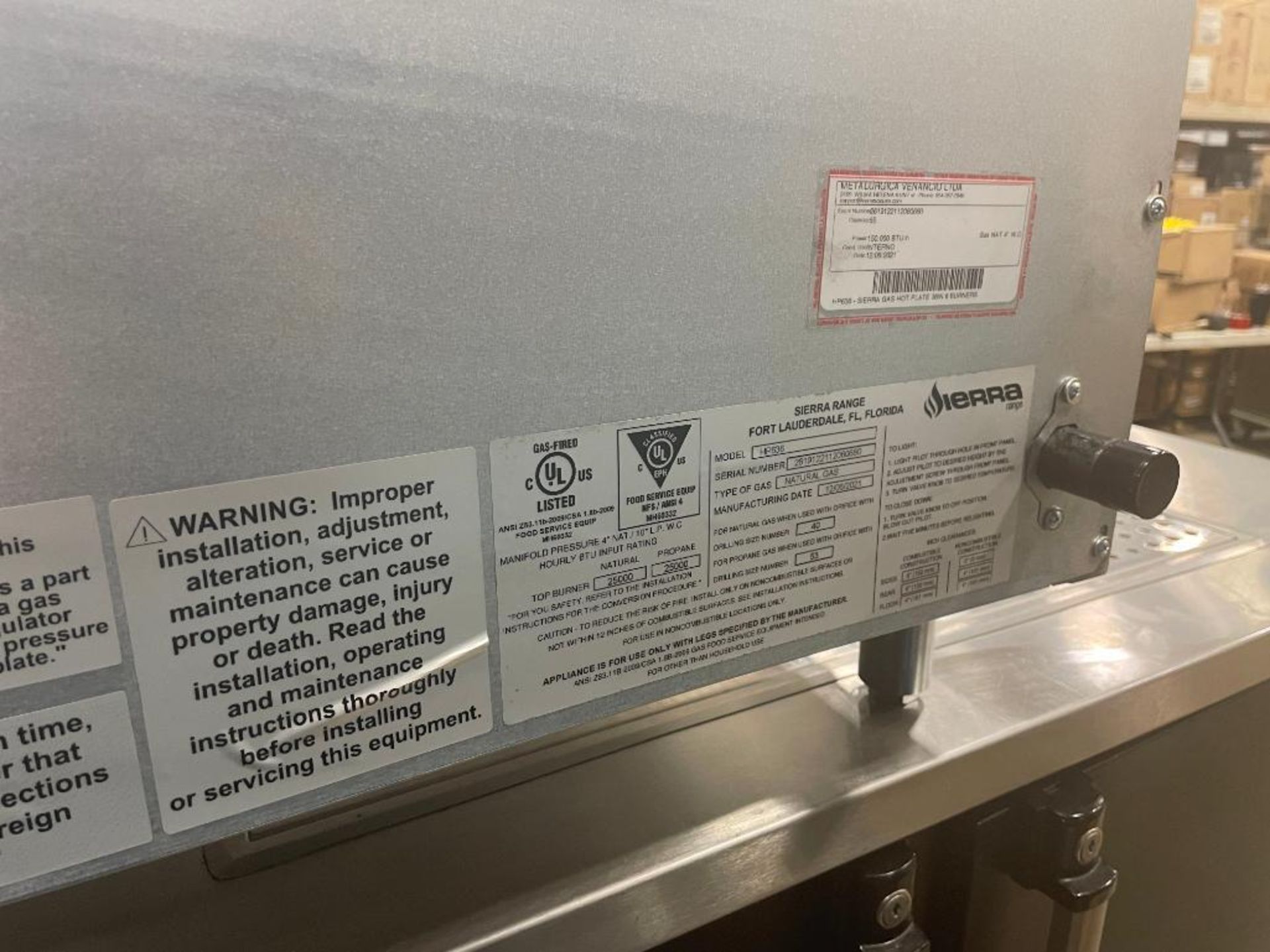 NEW SIERRA HP636 6-BURNER GAS COUNTERTOP HOT PLATE - Image 12 of 17