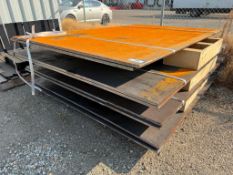Lot of (8) Sheets of Asst. Plate Steel. Approx. 94.5" x 59.5"x 3/4"