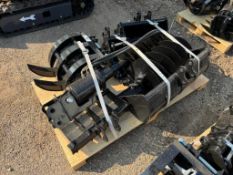 2025 CFG Industrial 12EX-ATA Mini Excavator Attachment Set, Including (2) Auger Bits, (3) Buckets, R