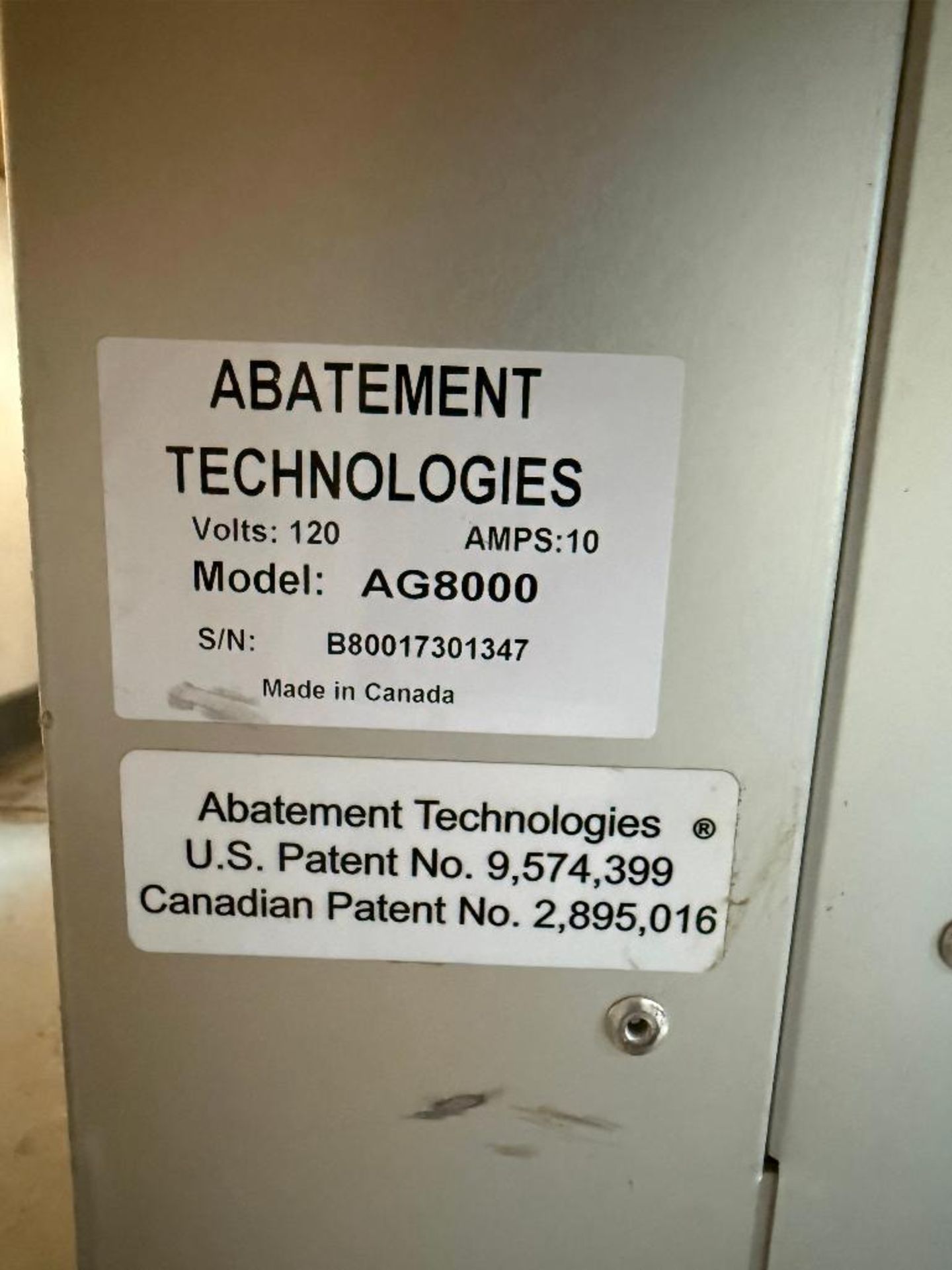 Contents of Seacan Office Unit w/ Abatement Technologies AG8000 ...