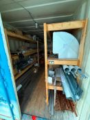 Contents of 20' Seacan including Asst. Copper Pie, HVAC Ducting, Platic Fittings, etc. (Seacan Not I