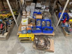 Pallet of asst. Abrasive Wheels, Discs, Wire Brushes, Band Saw Blades, etc.