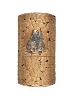 KAJIKAWA LINEAGE AND TOSHIAKI HOGENAN INLAID BLACK-AND GOLD-LACQUER FOUR-CASE INRO, EDO PERIOD