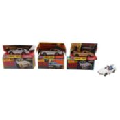 Four Corgi die-cast James Bond vehicles, reproduction boxes