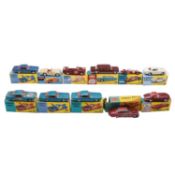 Eleven Corgi die-cast vehicles, playworn or repainted.