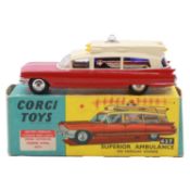 Corgi die-cast vehicle - Superior Ambulance, ref 437, boxed