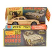 1965 Corgi die-cast James Bond vehicle, ref. 261 Aston Martin DB5, Gold