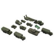 Quantity of loose Dinky military die-cast vehicles