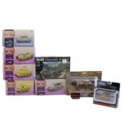 Seven Corgi die-cast models, with Revell kit, boxed