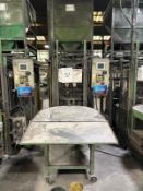 20 tonne hydraulic purpose built presses for inhouse production c/w Infeed Tables