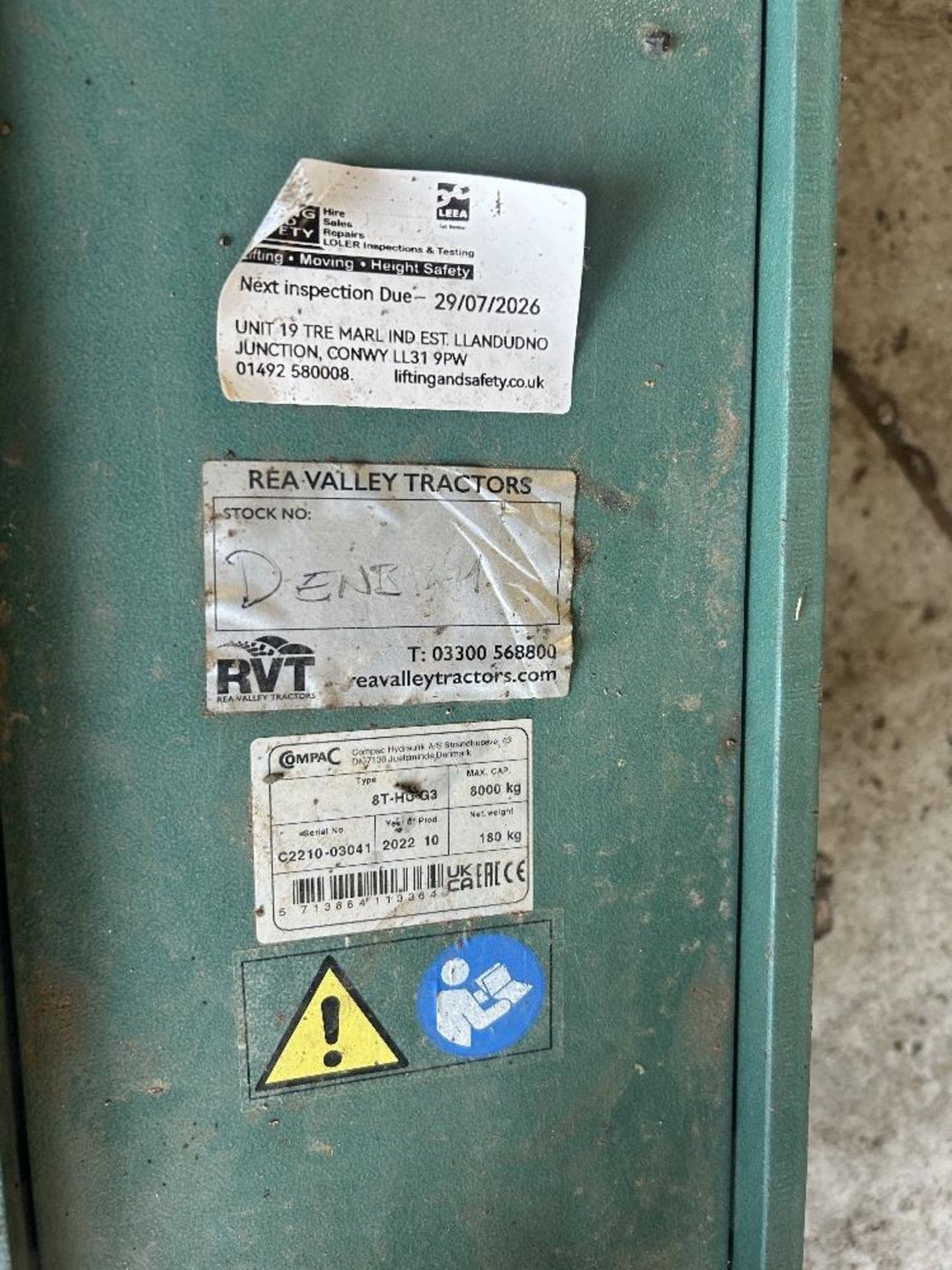 Compac 8 Compac 8 ton-HCG3 Heavy Duty Mobile Trolley JackSerial No.C2210 ...