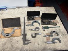 Precision measuring equipment comprising bore gauges, digital calipers, outside micrometers, 6-12"